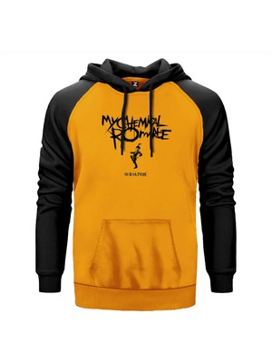 My Chemical Romance The Black Grup Sarı Renk Reglan Kol Kapşonlu Sweatshirt