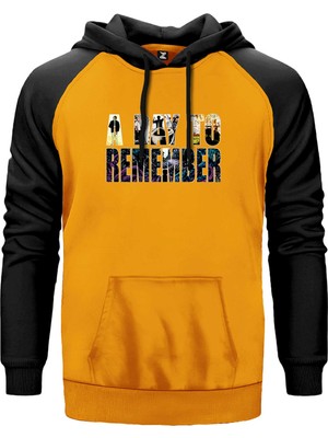 A Day Remember Albums Sarı Renk Reglan Kol Kapşonlu Sweatshirt