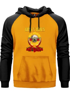 Guns N Roses Hands And Light Sarı Renk Reglan Kol Kapşonlu Sweatshirt