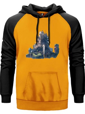 Water Valley Castle Sarı Renk Reglan Kol Kapşonlu Sweatshirt