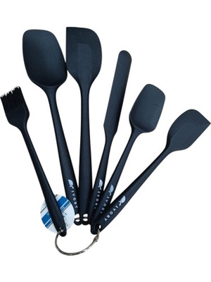 Ivory 6 Parça Silikon Set Büyük Boy Siyah Renk