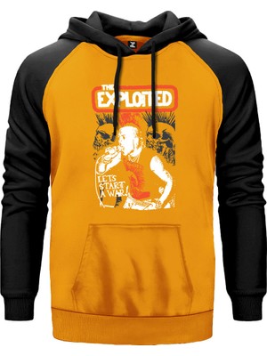 The Exploited On Stage Sarı Renk Reglan Kol Kapşonlu Sweatshirt
