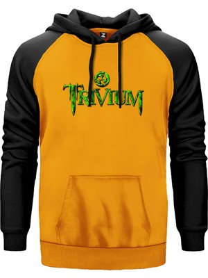 Trivium Logo Sarı Renk Reglan Kol Kapşonlu Sweatshirt