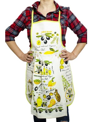 Mutfak Önlüğü ve Mutfak Havlusu Seti Su Geçirmez