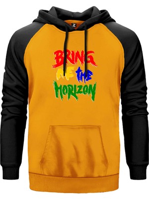Bring Me The Horizon Rainbow Sarı Renk Reglan Kol Kapşonlu Sweatshirt