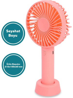 MMctech 3 Kademeli Cep Boyu Sessiz Taşınabilir Mini Fan USB Şarjlı Pervaneli Soğutucu Küçük El Vantilatörü