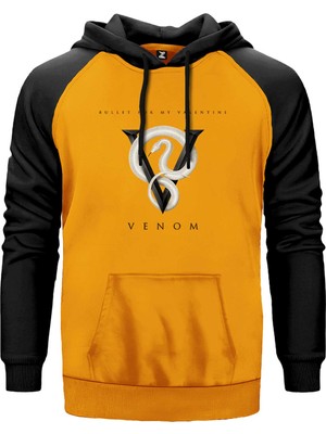Bullet For My Valentine Venom Snake Sarı Renk Reglan Kol Kapşonlu Sweatshirt