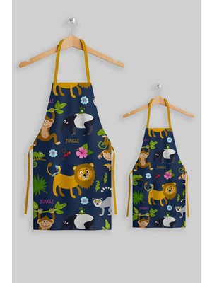 Sevimli Aslan Anne Çocuk Mutfak Önlüğü