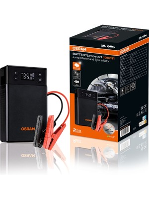 Osram Batteryjumpstart 1000TI Akü Takviye ve Lastik Şişirme Kompresörü 1200 Amper 12V (1 Ad.)