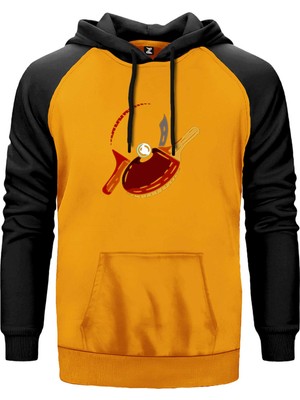 Ping Pong Classic Sarı Renk Reglan Kol Kapşonlu Sweatshirt
