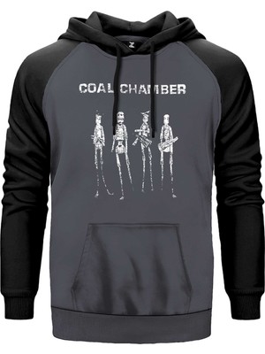 Coal Chamber Dark Days Gri Renk Reglan Kol Kapşonlu Sweatshirt