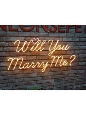 Will You Marry Me? 90*50 Neon LED Duvar Yazısı