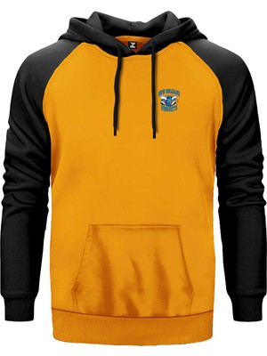 New Orelans Blue Sarı Renk Reglan Kol Kapşonlu Sweatshirt