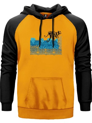 Arcade Fire Arcade Fire Sarı Renk Reglan Kol Kapşonlu Sweatshirt