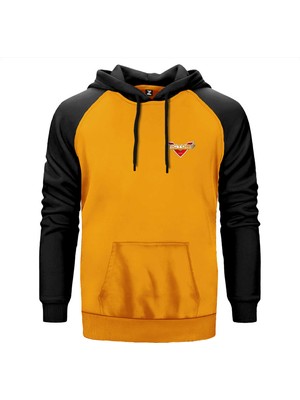 Victory Motorcycles Logo Sarı Renk Reglan Kol Kapşonlu Sweatshirt