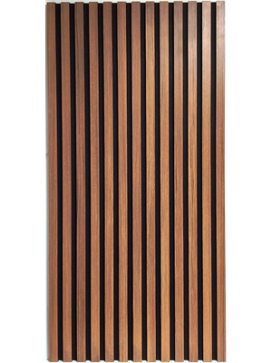 24 cm x 240 cm - 1 Adet - Dekoratif Teak Rengi Ahşap Duvar Paneli