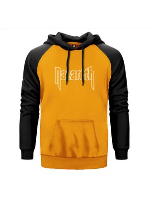 Nazareth Logo Sarı Renk Reglan Kol Kapşonlu Sweatshirt