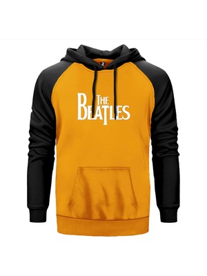 The Beatles Logo Sarı Renk Reglan Kol Kapşonlu Sweatshirt