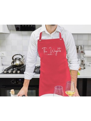 Mediterian Kişiye Özel, Tarihli, Renkli Mutfak Önlüğü, Aşçı ve Şef İçin Profesyonel Tasarım