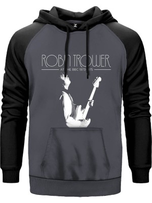 Robin Trower At The Bbc Gri Renk Reglan Kol Kapşonlu Sweatshirt