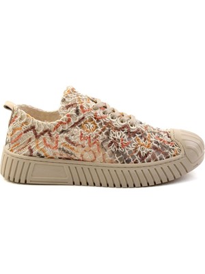 Bambi Bej Çok Renkli Leather Kadın Sneaker K01331175016