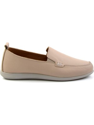 Bambi Bej Leather Kadın Casual Ayakkabı K01331041703