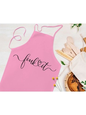 Mediterian Renkli pembe mutfak önlüğü, pamuk viskon, aşçı ve hediye seçenekleri