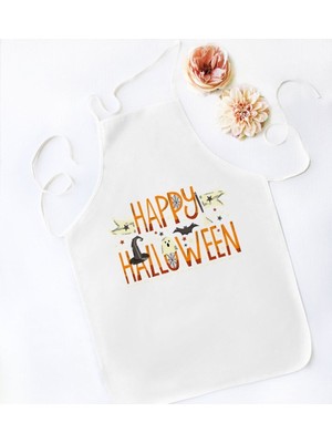 Mediterian Renkli Halloween temalı mutfak önlüğü, şık ve kullanışlı, hediye seçenekleri için ideal