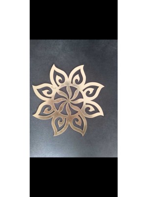 Dekoratif Gold Yapışkanlı Aynalı Pleksi Mobilya Dolap Süsü Y (30X30CM)1 Adet