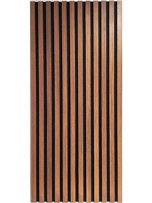 24 cm x 280 cm - 1 Adet - Dekoratif Teak Rengi Ahşap Duvar Paneli