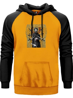 Batushka Raskol Sarı Renk Reglan Kol Kapşonlu Sweatshirt