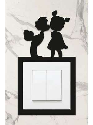 Ahşap Priz Çerçevesi Çocuklar Temalı