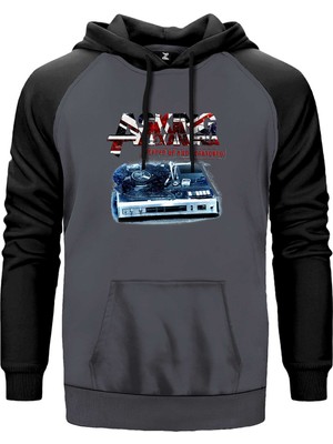 Asking Alexandria Stepped Up And Scratched Gri Renk Reglan Kol Kapşonlu Sweatshirt