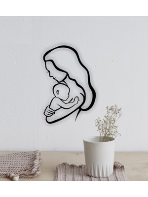 Anne Sevgisi Dekoratif Duvar Süsü - Duvar Dekoru ( 40X30 cm )