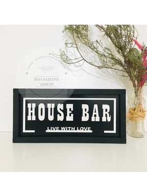 3D House Bar Coffee / Wine Corner Ahşap Tablo