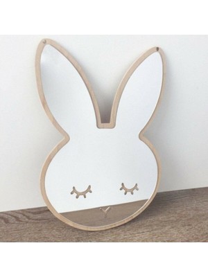 Duvar Dekorasyon Dekoratif Tavşan Ayna Çocuk Odası Dekoru Güvenli Kırılmaz Ayna