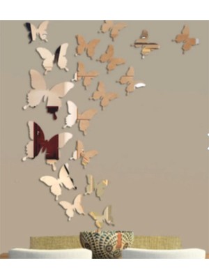 Pleksi Kelebekler Duvar Süsü 30 Adet