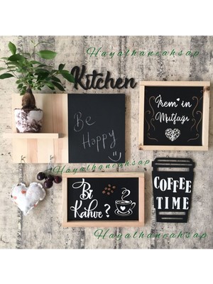 Kahve Köşesi Isme Özel Mutfak Tablo Seti