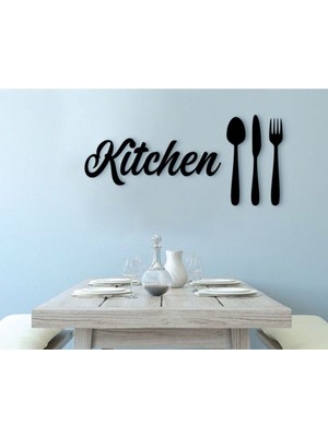 Home Kitchen Tasarımlı Ahşap Duvar Yazısı