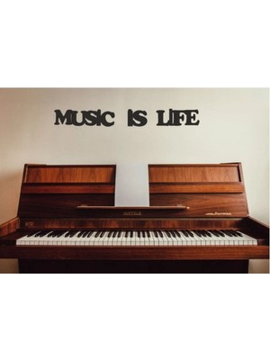 Müsic Is Here Yazı Ahşap Mdf Dekor Duvar Dekorasyonu