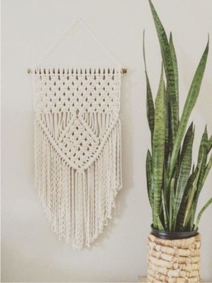 Makrome Duvar Süsü Makrome Ipli Duvar Süsü