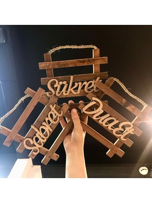 3’lü Sabret,şükret, Dua Et Duvar Süsü