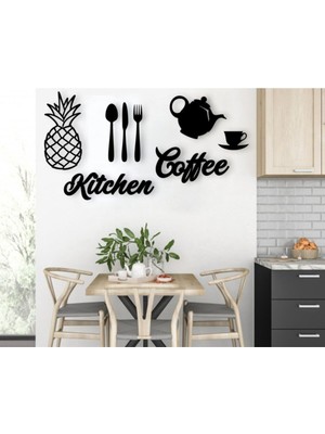 Kitchen Coffee Ahşap Duvar Yazısı