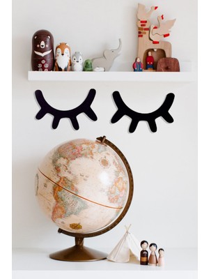 Kirpik Dekoratif Ahşap Duvar Dekoru 2'li