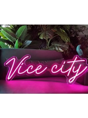 Vice City Neon LED Dekoratif Duvar Aydınlatması Neon Duvar Yazısı