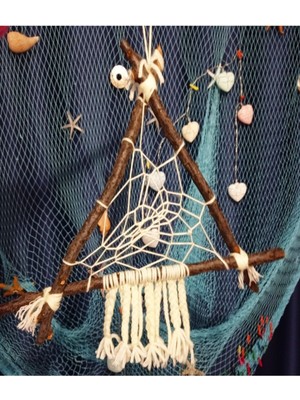 Doğadan Ağaç Dalı Naturel Rüya Kapanı Dreamcatches Kızılderi Kabile Ruhu 45 cm
