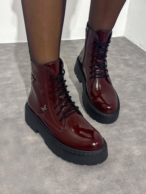 Winterfly  Deri Bordo Kadın Bot