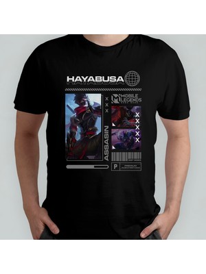 Pixxa Mobile Legends Hayabusa Unisex %100 Pamuklu Bisiklet Yaka T-Shirt