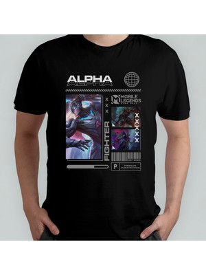 Pixxa Mobile Legends Alpha Unisex %100 Pamuklu Bisiklet Yaka T-Shirt