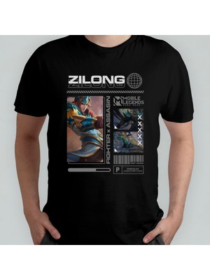 Pixxa Mobile Legends Zilong Unisex %100 Pamuklu Bisiklet Yaka T-Shirt